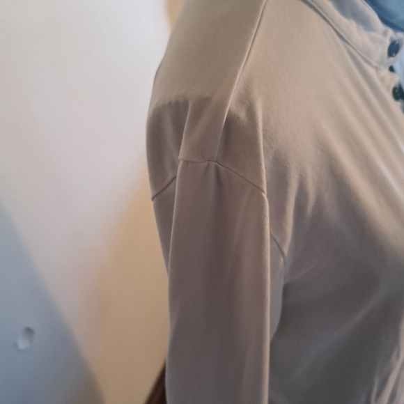 Kuyigo Size Md Mens Pullover...4 Button Henley..White - Picture 4 of 7